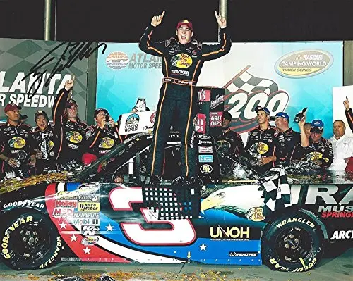 Autographed 2012 Ty Dillon #3 Bass Pro Shops/Nra Museum Racing Atlanta Truck Series Race Win (Victory Lane Celebration) Signed Collectible Picture Nascar 8X10 Inch Glossy Photo With Coa 1