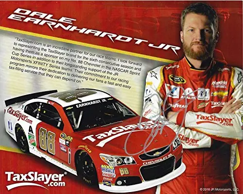 Autographed 2016 Dale Earnhardt Jr. #88 Taxslayer Racing Team (Sprint Cup Series) Hendrick Motorsports 8X10 Inch Signed Picture Nascar Glossy Photo With Coa 1