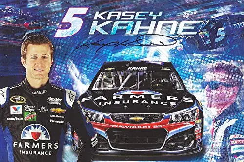 Autographed Kasey Kahne #5 Farmers Insurance Racing (Hendrick Motorsports) Signed Picture Nascar Hero Card With Coa 1