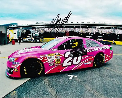 Autographed 2013 Matt Kenseth #20 Dollar General Racing Pink (Charlotte Garage) Signed 8X10 Nascar Glossy Photo W/Coa 1