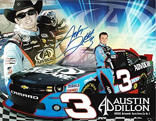 Autographed 2013 Austin Dillon #3 Advocare Racing Nationwide 9X11 Signed Nascar Hero Card W/Coa 1