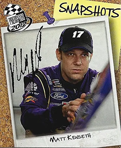 Autographed Matt Kenseth 2012 Press Pass Racing Snapshots (#17 Crown Royal Team) Insert Mini Signed Collectible Nascar Trading Card With Coa 1