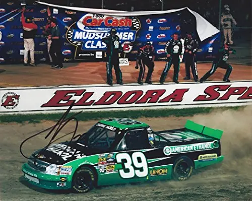 Autographed 2013 Austin Dillon #39 American Ethanol Racing El Dora Speedway Race Win (Camping World Truck Series) On-Track Signed Collectible Picture Nascar 8X10 Inch Glossy Photo With Coa 1