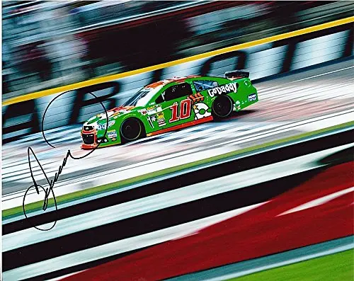 Autographed 2014 Danica Patrick #10 Godaddy Racing Team Charlotte Motor Speedway (On-Track) Signed 8X10 Picture Nascar Glossy Photo With Coa 1