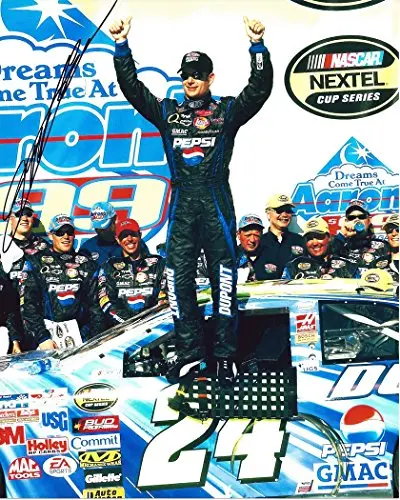 Autographed 2004 Jeff Gordon #24 Pepsi Shards Racing Talladega Race Win (Victory Lane Celebration) Hendrick Motorsports Signed Collectible Picture Nascar 8X10 Inch Glossy Photo With Coa 1