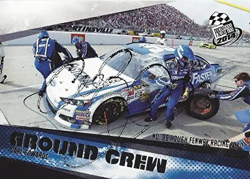 Autographed Carl Edwards 2014 Press Pass Racing Ground Crew (#99 Fastenal Team) Roush Fenway Signed Collectible Nascar Trading Card With Coa 1