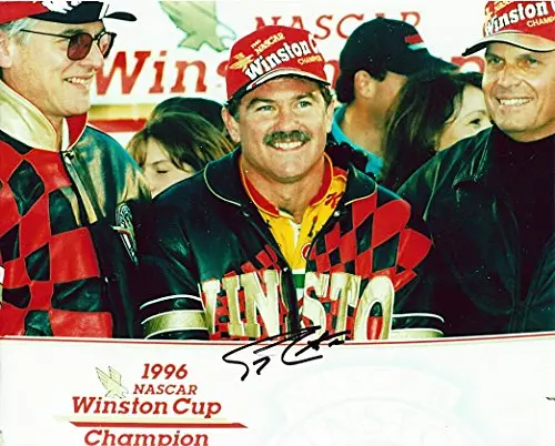 Autographed 1996 Terry Labonte #5 Kelloggs Racing Team Winston Cup Champion (Victory Lane Celebration) Vintage Signed Picture Nascar Glossy 8X10 Inch Photo With Coa 1