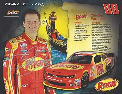 Autographed 2014 Dale Earnhardt Jr. #88 Ragu Racing Team (Jr Motorsports) Nationwide Series 8X10 Inch Signed Picture Nascar Glossy Photo With Coa 1