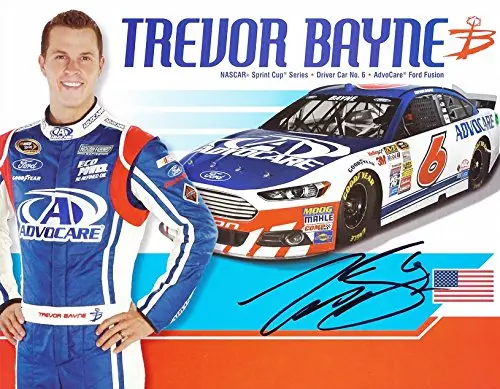 Autographed 2015 Trevor Bayne #6 Advocare Racing (Roush Team) Sprint Cup Series 9X11 Picture Signed Nascar Glossy Photo With Coa 1