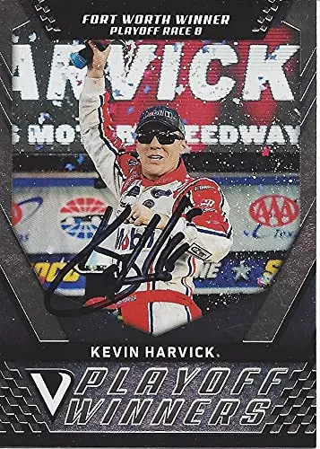 Autographed Kevin Harvick 2018 Panini Victory Lane Playoff Winners (Texas Race Win) Stewart-Haas Racing Monster Cup Series Signed Nascar Collectible Trading Card With Coa 1