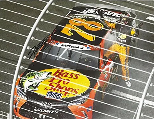 Autographed 2016 Martin Truex Jr. #78 Bass Pro Shops Racing Coca-Cola 600 Charlotte Race Win (Victory Burnout) Sprint Cup Series Signed Collectible Picture Nascar 9X11 Inch Glossy Photo With Coa 1