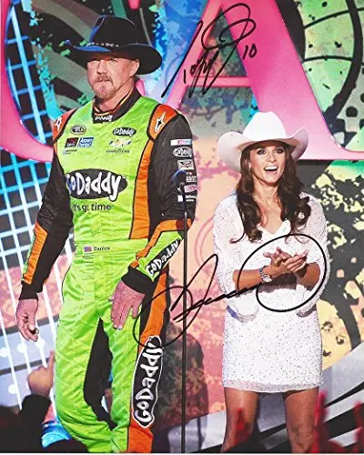 2X Autographed Danica Patrick & Tony Eury Jr. #10 Godaddy Racing Team Country Music Awards (Trace Adkins) 8X10 Signed Picture Nascar Glossy Photo With Coa 1
