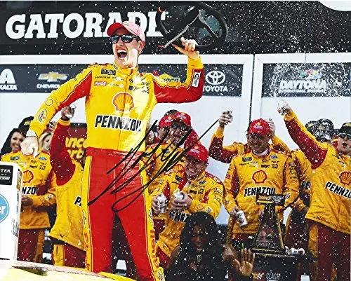 Autographed 2017 Joey Logano #22 Pennzoil Racing Daytona Clash Race Win (Victory Burnout) Monster Cup Series (Team Penske) Signed Collectible Picture Nascar 8X10 Inch Glossy Photo With Coa 1