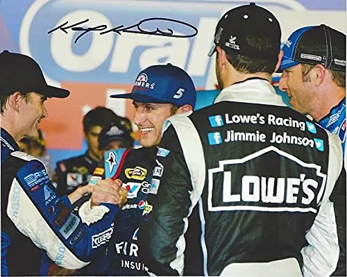 Autographed 2014 Kasey Kahne #5 Farmers Insurance Racing Atlanta Win (Victory Lane With Team) Chase Race Signed 8X10 Picture Nascar Glossy Photo With Coa 1