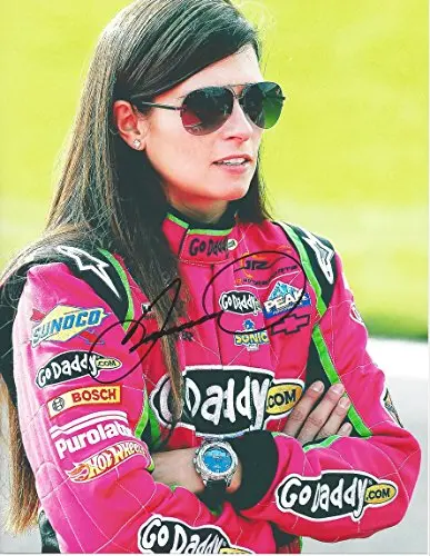 Autographed 2015 Danica Patrick #10 Godaddy Racing Team (Stewart-Haas) Pink Pit Road 9X11 Signed Picture Nascar Glossy Photo With Coa 1