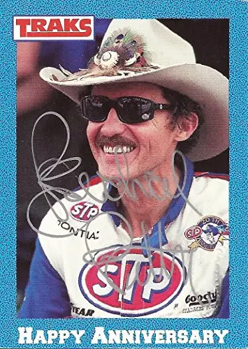 Autographed Richard Petty 1991 Traks Race Products Fan's Choice Most Popular Driver (#43 Stp Racing Team) Vintage Signed Collectible Nascar Trading Card With Coa 1