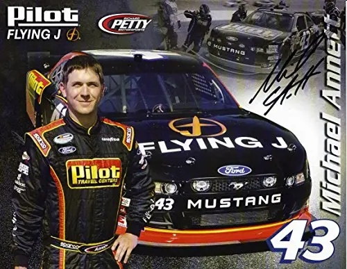 Autographed 2013 Michael Annett #43 Flying J Racing Team (Petty) Nationwide Series Signed Picture 9X11 Nascar Hero Card With Coa 1
