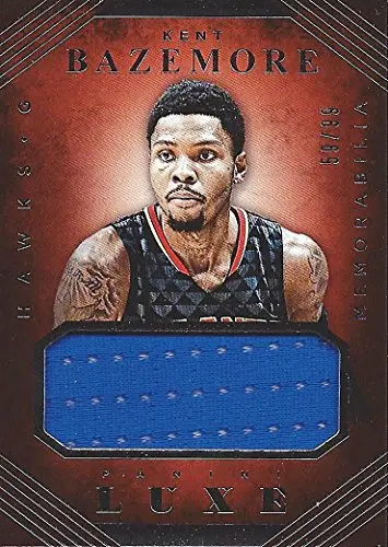 Kent Bazemore 2015-16 Panini Luxe Basketball Game Worn Memorabilia (Jumbo Jersey Patch) Atlanta Hawks Insert Relic Nba Collectible Trading Card (#59 Of 99) 1