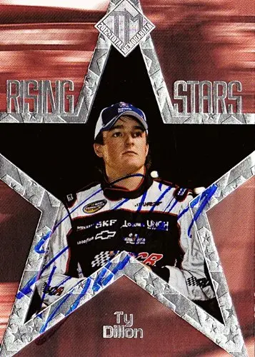Autographed Ty Dillon 2012 Press Pass Total Memorabilia Rising Stars (Rookie) Insert Nascar Trading Card W/Coa 1