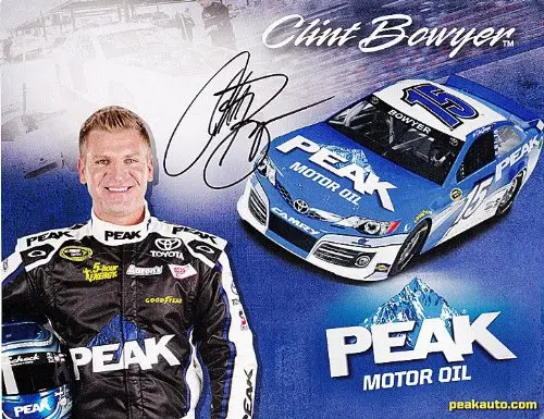 Autographed 2013 Clint Bowyer #15 Peak Motor Oil Racing (Sprint Cup) 9X11 Signed Nascar Hero Card W/Coa 1