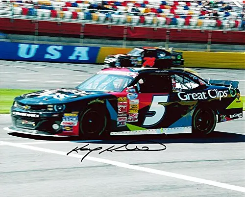 Autographed 2014 Kasey Kahne #5 Great Clips Racing (Nationwide Series) Hendrick Pit Road Signed 8X10 Nascar Photo With Coa 1