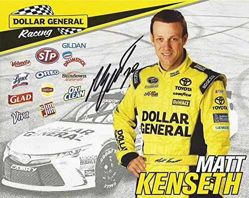 Autographed 2015 Matt Kenseth #20 Dollar General Toyota Team (Joe Gibbs Racing) Sprint Cup Series Signed Collectible Picture Nascar 8X10 Inch Hero Card Photo With Coa 1
