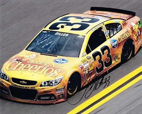 Autographed 2013 Austin Dillon #33 Honey-Nut Cheerios Racing (Sprint Cup Series) 8X10 Nascar Signed Glossy Photo W/Coa 1