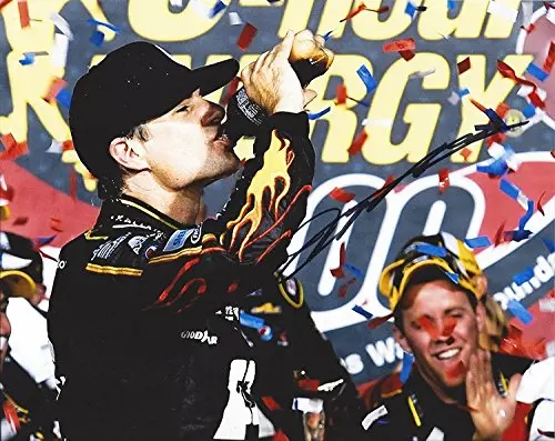 Autographed 2014 Jeff Gordon #24 Axalta Flames Racing Kansas Win (Victory Lane Celebration) Signed Picture 8X10 Nascar Glossy Photo With Coa 1