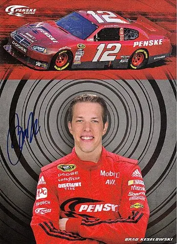 Autographed 2010 Brad Keselowski #12 Penske Racing Rookie (Sprint Cup Series) 7X9 Signed Nascar Hero Card W/Coa 1