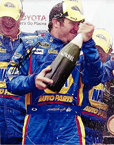 Autographed 2013 Martin Truex Jr. #56 Sonoma Win (Victory Lane) 8X10 Nascar Signed Glossy Photo W/Coa 1