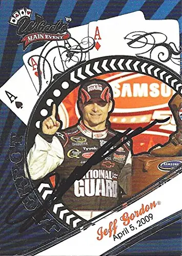 Autographed Jeff Gordon 2009 Wheels Main Event Racing Jackpot (Texas Win Victory Lane) April 5, 2009 Race Signed Collectible Nascar Trading Card With Coa 1