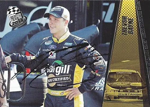 Autographed Trevor Bayne 2014 Press Pass Racing (#6 Cargill Racing) Nationwide Series Ford Mustang Signed Collectible Nascar Trading Card With Coa 1
