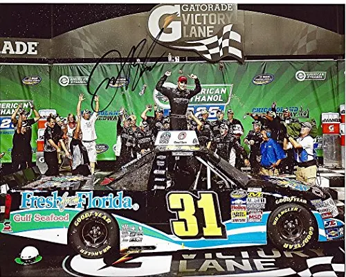 Autographed 2012 James Buescher #31 Fresh From Florida Racing Chicago First Win Signed 8X10 Nascar Truck Glossy Photo W/Coa 1