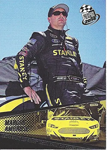 Autographed Marcos Ambrose 2014 Press Pass Racing (#9 Stanley Petty Team) Signed Collectible Nascar Trading Card With Coa 1