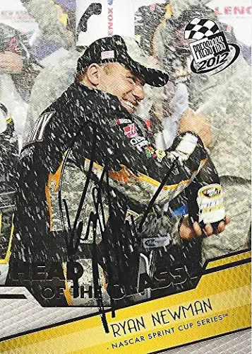 Autographed Ryan Newman 2012 Press Pass Racing Head Of The Class (#39 Army Team) Race Win Victory Lane Signed Collectible Nascar Trading Card With Coa 1
