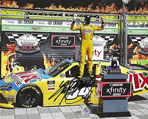 Autographed 2020 Kyle Busch #54 Twix Cookies & Creme Texas Xfinity Win (Victory Lane Celebration) Toyota Supra Signed Picture 8X10 Inch Nascar Glossy Photo With Coa 1