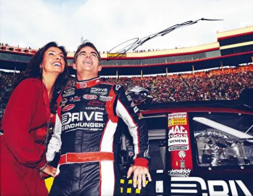 Autographed 2014 Jeff Gordon #24 Aarp Drive To End Hunger Racing (Hendrick Motorsports) Pre-Race Pit Road 9X11 Signed Picture Nascar Glossy Photo With Coa 1