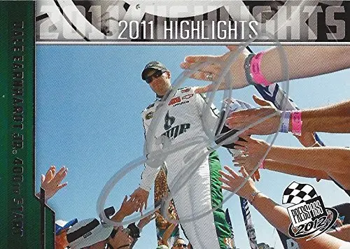 Autographed Dale Earnhardt Jr. 2012 Press Pass Racing 2011 Highlights Daytona 500 Pole Award (#88 Amp Energy Team) Hendrick Motorsports Signed Nascar Collectible Trading Card With Coa 1