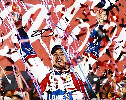 Autographed 2014 Jimmie Johnson #48 Lowes Racing Coca Cola 600 Win (Victory Lane Celebration) Signed Picture 8X10 Nascar Glossy Photo With Coa 1