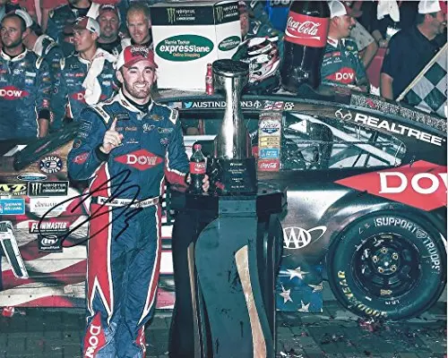 Autographed 2017 Austin Dillon #3 Dow Team Charlotte Race Winner (Victory Lane Trophy) Monster Energy Cup Series Rcr Signed Collectible Picture Nascar 8X10 Inch Glossy Photo With Coa 1