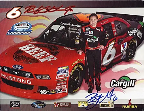 Autographed 2013 Ricky Stenhouse Jr. #6 Cargill Beef Racing (Nationwide Champion) Signed 9X11 Nascar Hero Card With Coa 1
