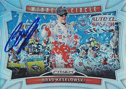 Autographed Brad Keselowski 2016 Panini Prizm Winners Circle (Auto Club Speedway Race Win) #2 Wurth Team Penske Signed Collectible Nascar Trading Card With Coa 1