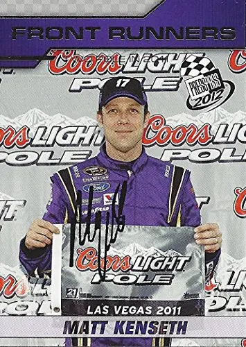 Autographed Matt Kenseth 2012 Press Pass Racing Front Runners (#17 Crown Royal Team) Las Vegas Pole Award Signed Collectible Nascar Trading Card With Coa 1