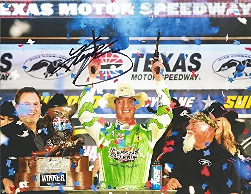 Autographed 2016 Kyle Busch #18 Interstate Batteries Racing Duck Commander Texas Race Win (Victory Lane Revolvers) Sprint Cup Series Signed Collectible Picture Nascar 9X11 Inch Glossy Photo With Coa 1