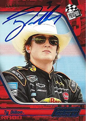 Autographed Ty Dillon 2012 Press Pass Racing Power Picks (#3 Bass Pro Shops) Blue Parallel Insert Signed Collectible Nascar Trading Card With Coa (#65 Of 99 Produced) 1