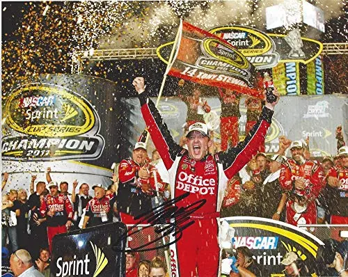 Autographed 2011 Tony Stewart #14 Office Depot Racing Sprint Cup Series Champion (Victory Celebration) Stewart-Haas Team Signed Collectible Picture 8X10 Inch Nascar Glossy Photo With Coa 1
