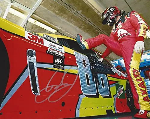 Autographed 2017 Dale Earnhardt Jr. #88 Axalta Racing Retirement Final Season (Garage Area Car) Monster Energy Cup Series Signed Collectible Picture Nascar 8X10 Inch Glossy Photo With Coa 1