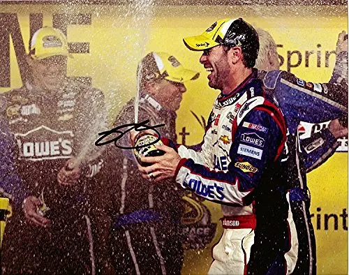 Autographed 2013 Jimmie Johnson #48 Lowe's Racing All-Star Win (Victory Lane) 8X10 Nascar Photo Signed Glossy Photo W/Coa 1
