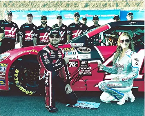 Autographed 2015 Kurt Busch #41 Haas Automation Racing Coors Pole Award (Fontana) Media Pose 8X10 Signed Picture Nascar Glossy Photo With Coa 1
