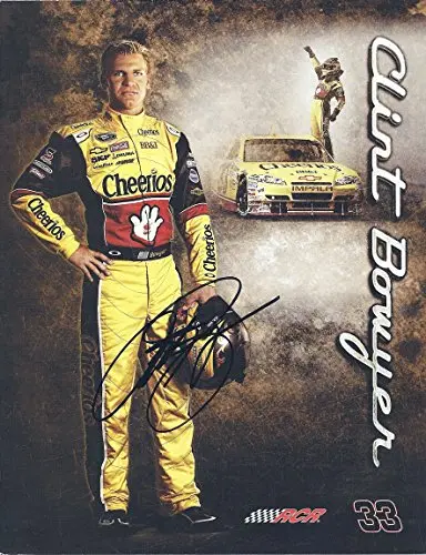 Autographed 2010 Clint Bowyer #33 Cheerios Team (Richard Childress Racing) Sprint Cup Series Rcr Signed Picture 9X11 Inch Nascar Hero Card Photo With Coa 1